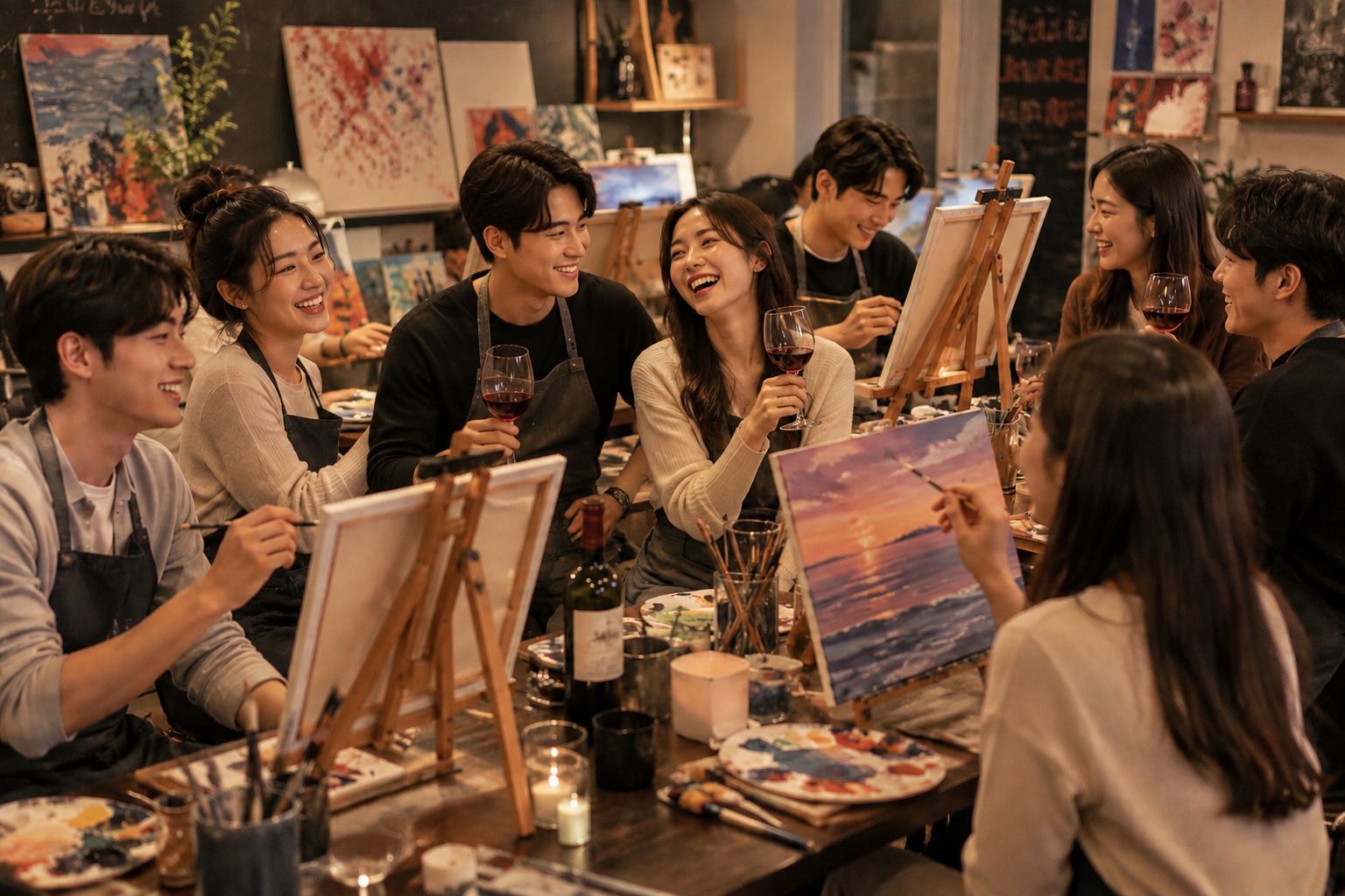 [송파] 그림 한 장, 와인 한 잔에 가까워진 우리, 드로잉살롱